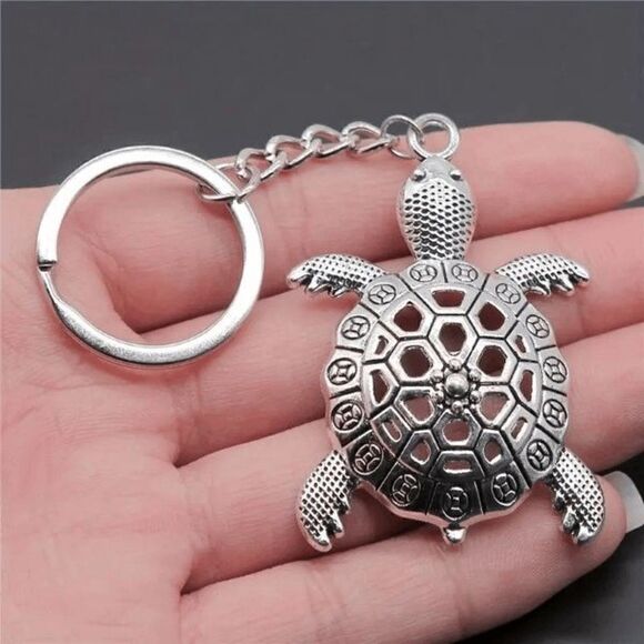 Turtle Stainless Steel Keychain - Picture 3 of 5